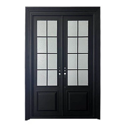 With Transom Entry Main Wrought Iron Door